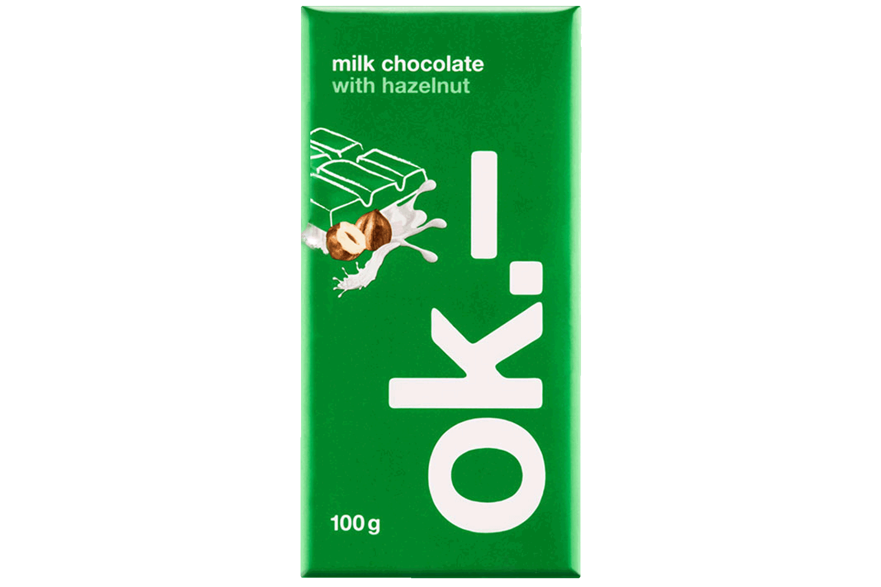 ok.– milk chocolate with hazelnut